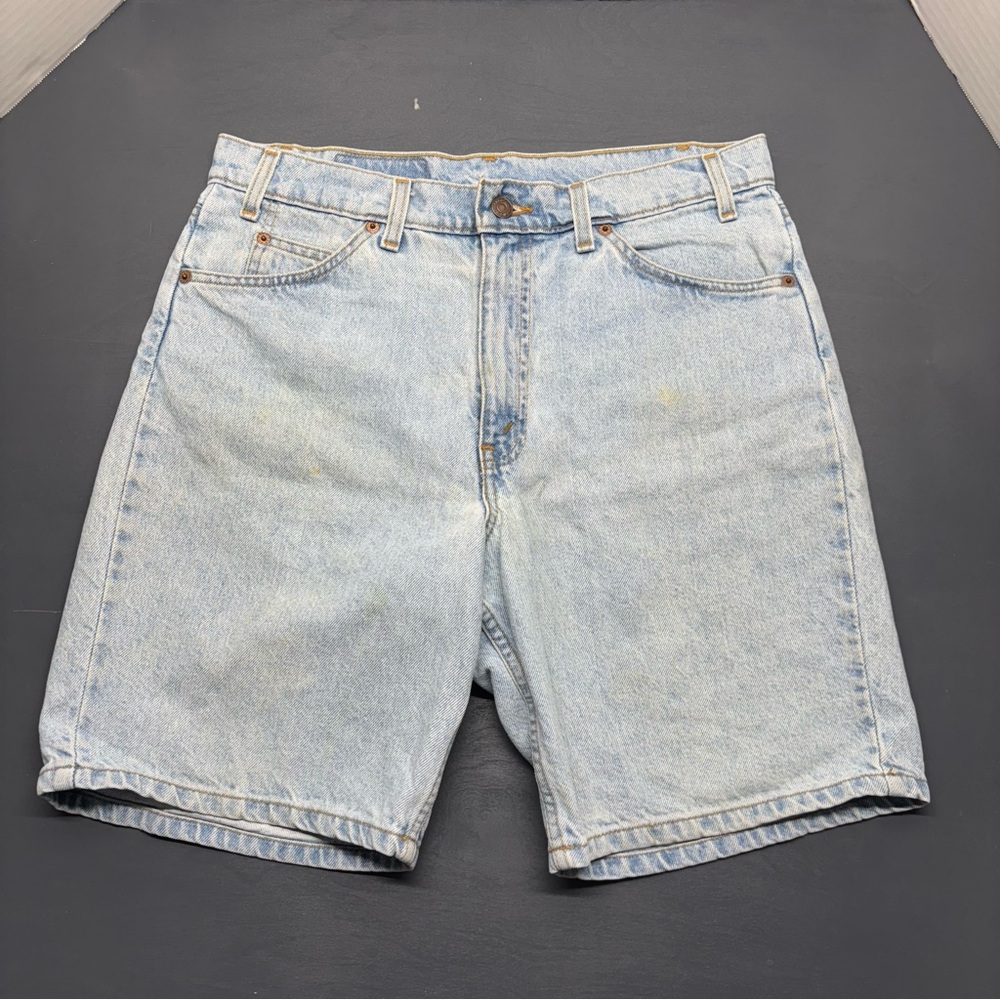 Vintage Orange Tab Levi's Classic Light Blue Jean Shorts